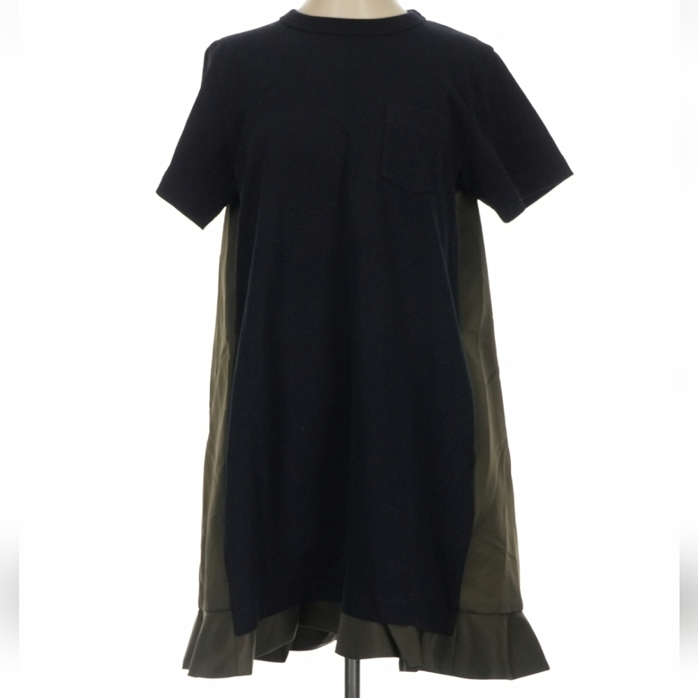Sacai Jersey And Twill Minidress.‎ Size 2.